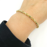 14K Solid Gold Rope Bracelet